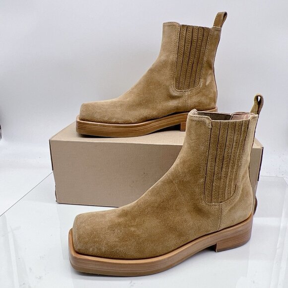 AGL Rina Women’s Ankle Boots Camel Brown Suede Pull On Booties EU 37 US 7 - Picture 5 of 15